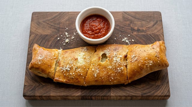 Sausage, Peppers & Onions Stromboli.