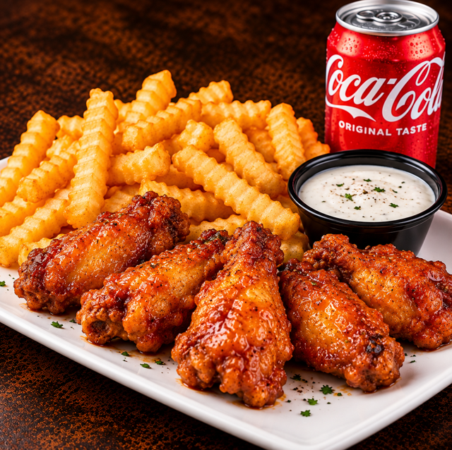 #8 5 Breaded Chicken Wings.