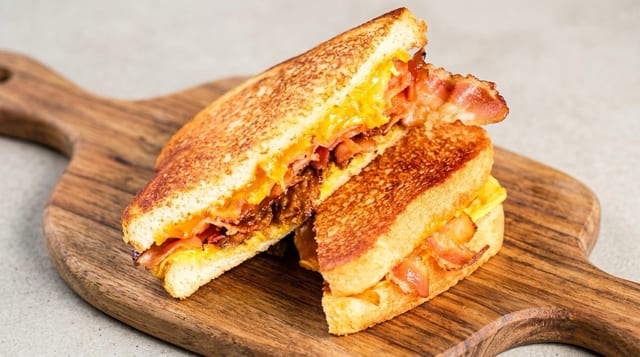Grilled Cheese with Ham or Bacon.