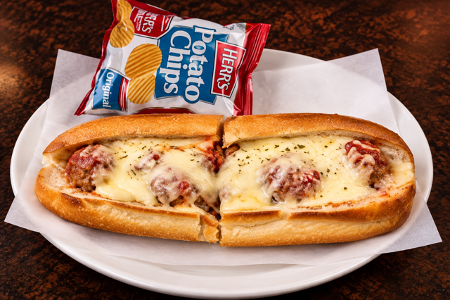 Homemade Meatball Parmigiana.
