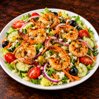 Soprano’s Tossed Salad with Shrimp