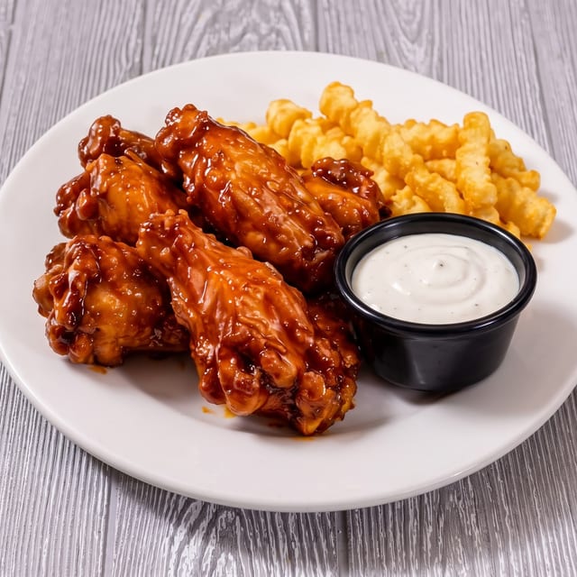 #8 5 Breaded Chicken Wings.