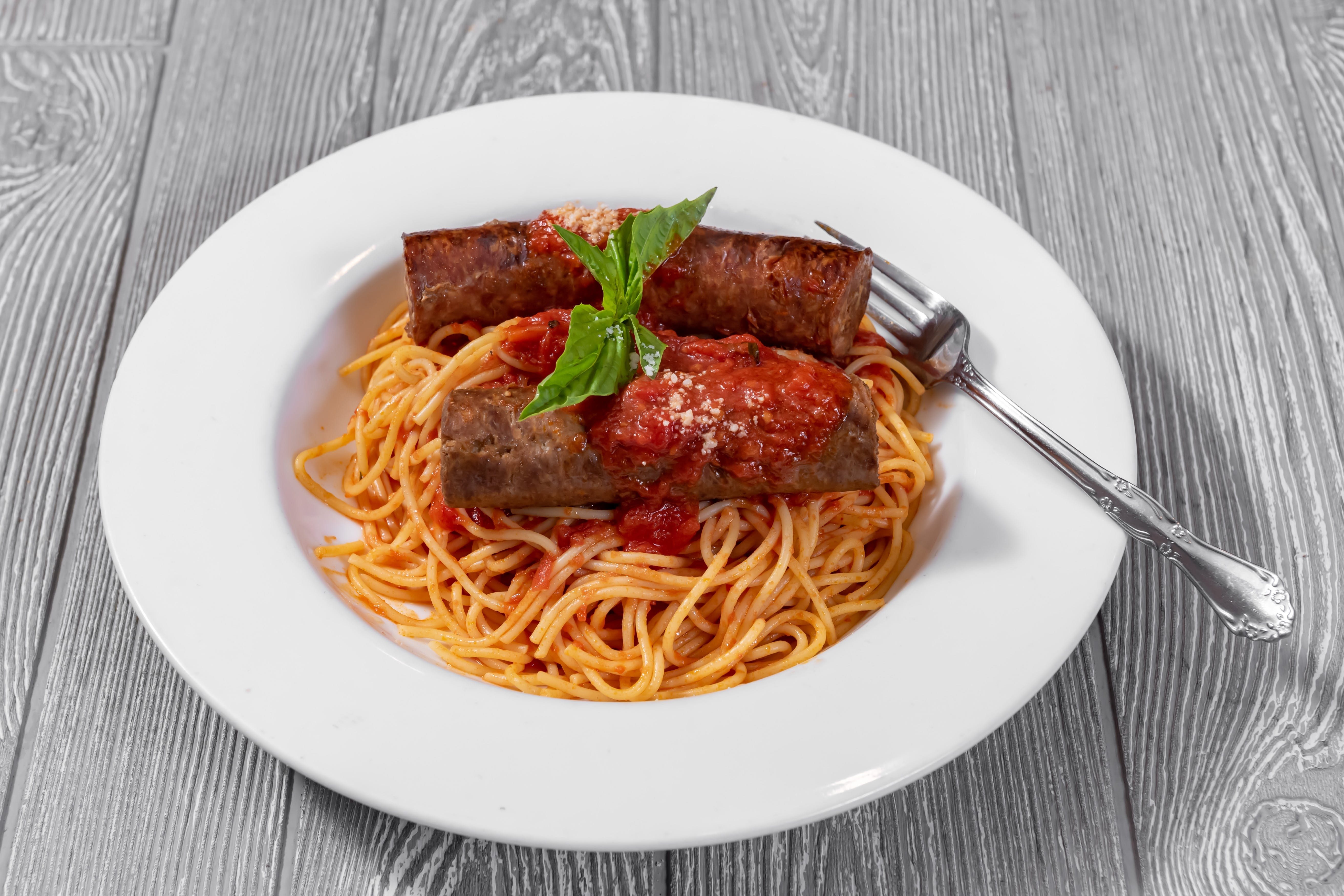 Spaghetti with Sausage.